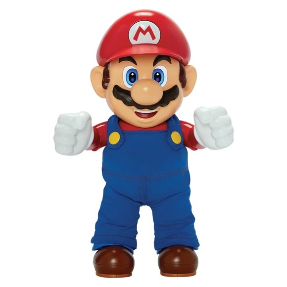 Nintendo SUPER MARIO It's-A Me, Mario! Collectible Action Figure in Red/Blue - Picture 4 of 16